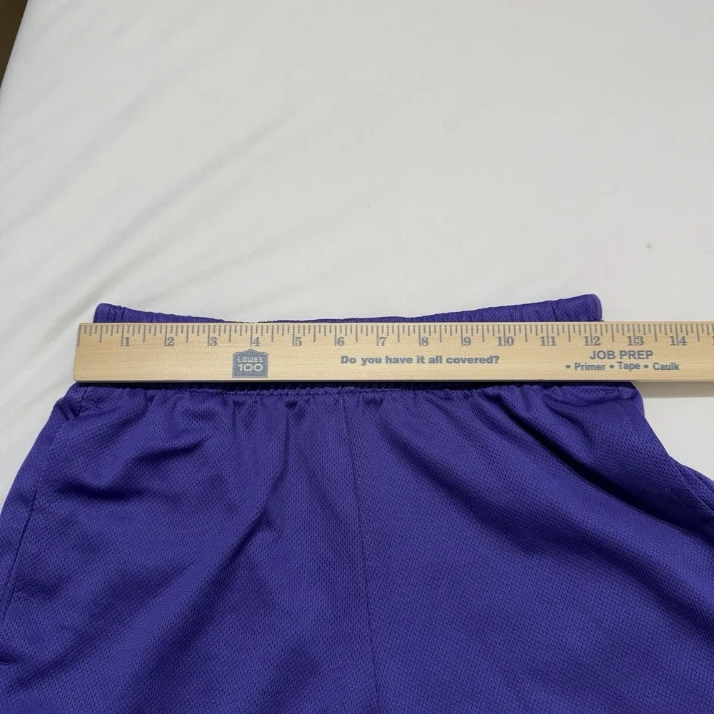 PUMA Men's Small Purple Mesh‎ Basketball Shorts Elastic Waist Logo